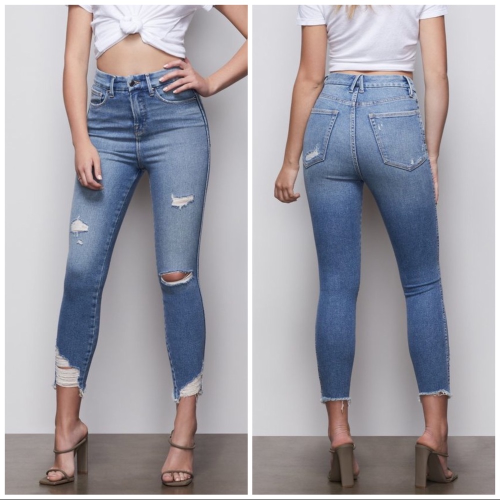 GOOD AMERICAN GOOD CURVE HIGH RISE SKINNY JEANS 31
